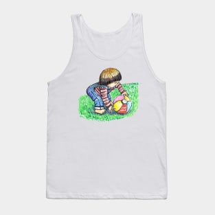 Playing ball in the garden Tank Top